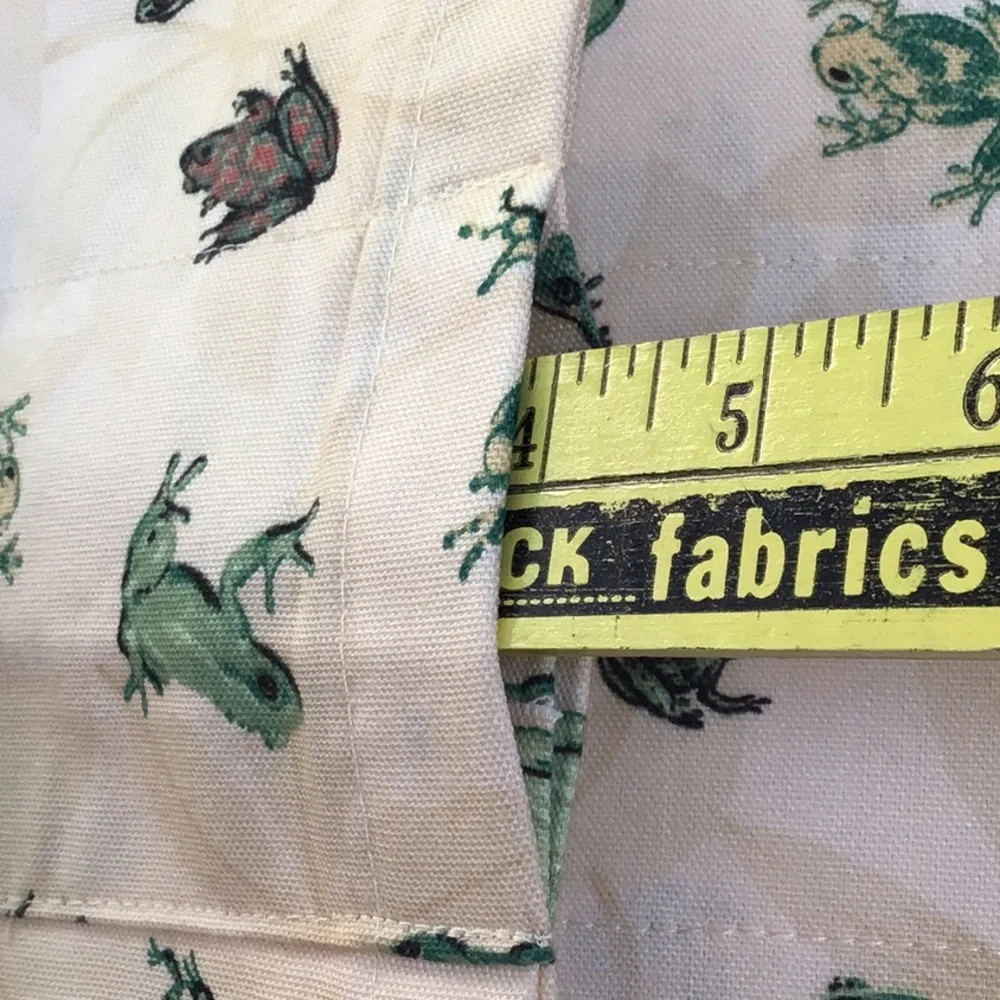 Green Frogs‎ & Ferns Butter Yellow Window Valance 51”x17”